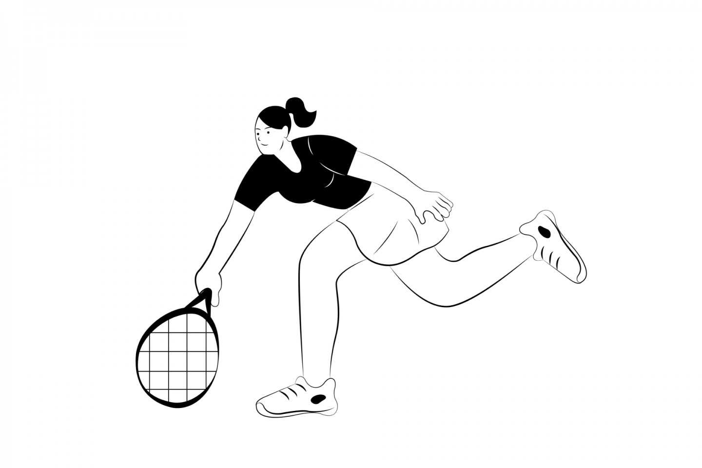 Playing Tennis illustration